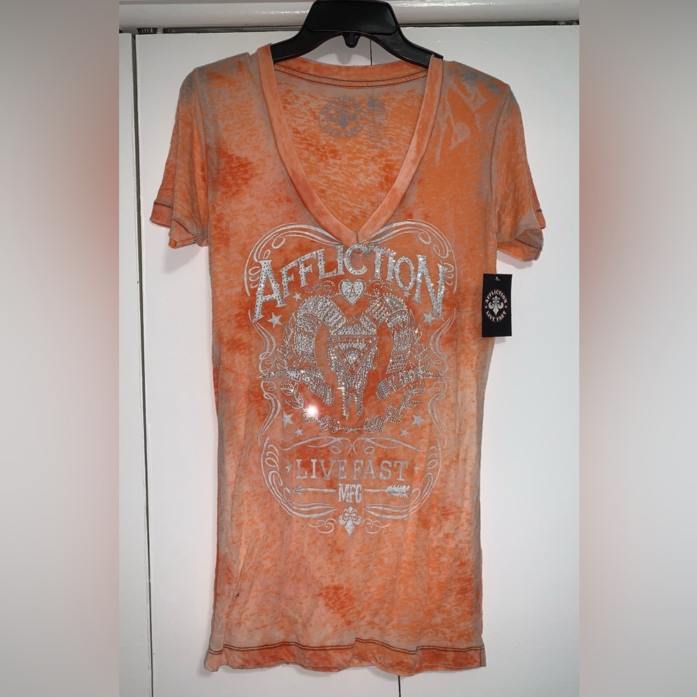 NWT Affliction shirt sinful live fast